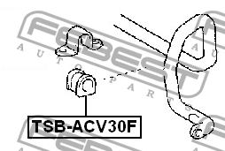 Втулка стабилизатора TOYOTA CAMRY ACV30,31,MCV30 2002.03-2006.11 TSB-ACV30F TSB-ACV30F FEBEST