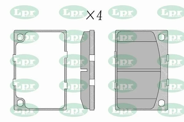 Комплект тормозных колодок 05P161 05P161 LPR