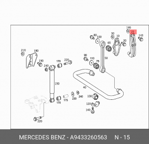 A 943 326 05 63 Стойка заднего стабилизатора A 943 326 05 63 MERCEDES BENZ