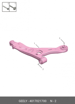 БОЛТ С ШЕСТИГРАННОЙ ГОЛОВКОЙ 4017021700 4017021700 GEELY