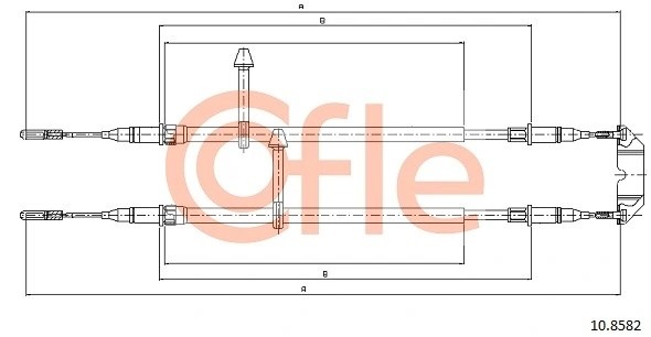 трос ручника л.+п.!\ Saab 9-5 all 98-05 92108582 COFLE