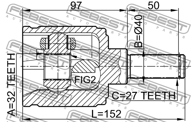 ШРУС 0311-CFLH 0311-CFLH FEBEST