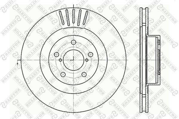 диск тормозной передний!\ Subaru Impreza 2.0 00> 6020-4412V-SX STELLOX