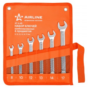 Набор ключей комбинированных PRO 6пр. (8-17мм) сумка (AT-6-45) AT645 AIRLINE