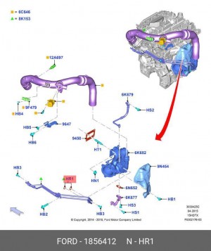 Кольцо уплотнительное 1856412 1 856 412 FORD