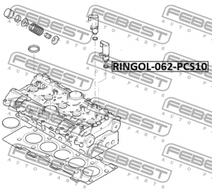 Кольцо FORD Focus (08-11) клапана электромагнитного уплотнительное FEBEST RINGOL-062-PCS10 FEBEST