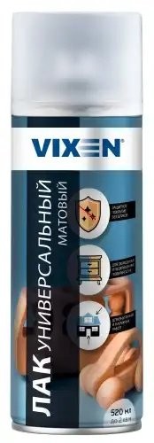 Лак бесцветный универсальный матовый аэрозоль 520мл VIXEN VX24001 VIXEN