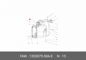 Хомут FAW J7,4180 трубы приемной OE 120307550AE FAW