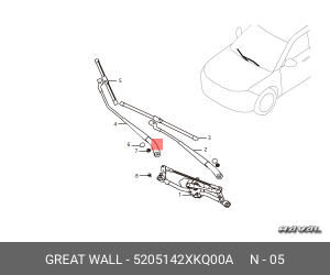 ЩЕТКА СТЕКЛООЧИСТИТЕЛЯ ПРАВАЯ 5205142XKQ00A 5205142XKQ00A HAVAL