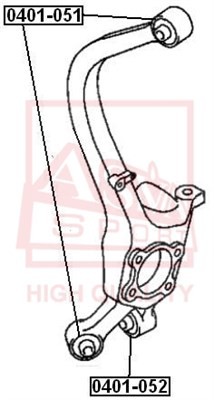Сайлентблок, рычаг независимой подвески колеса 0401052 0401-052 ASVA