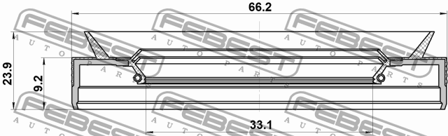 САЛЬНИК ПРИВОДА 33.1X66.2X9.2X23.9 подходит для BUICK ENCORE 2013- [NA] 95PEY-34 95PEY-34660924C FEBEST