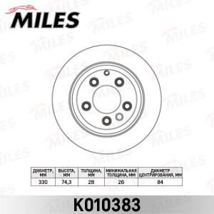 Диск тормозной задний AUDI Q7/VW TOUAREG/PORSCHE CAYENNE (TRW DF4487S) K010383 K010383 MILES
