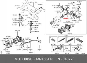MN168416 ВТУЛКА ПОДШИПНИКА ШЕСТЕРНИ ЗАД.ДИФФЕРЕНЦ MN168416 MITSUBISHI