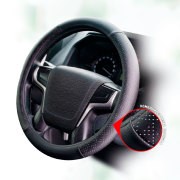 Оплетка руля (M) 37-39см черная комбинированная экокожа ZIPOWER PM0984 ZIPOWER