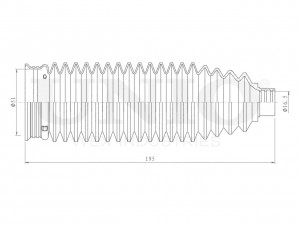 Пыльник рулевой рейки DUC-20006 UNIO