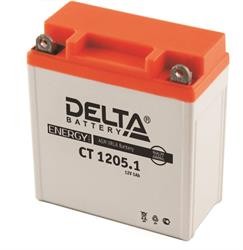 аккумуляторная батарея! +справа 12V 5Ah 65A 120х61x129 moto AGM\ CT 1205.1 DELTA BATTERY