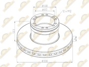 Диск тормозной Premium ROR/DENNIS о.н. 13162047 — 2 года безусловной гарантии 160050090 SONDER