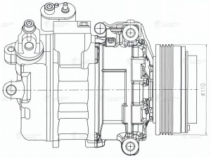 Компрессор кондиц. для а/м BMW X5 (E53) (00-) 3.0i/3.0D (LCAC 2682) LCAC2682 LUZAR