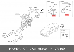 HYUNDAI SOLARIS (2017>) 97311H5100 HYUNDAI KIA