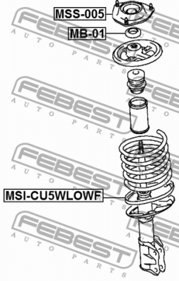 Проставка пружины нижняя MITSUBISHI LANCER/CEDIA CS,CT MSI-CU5WLOWF MSI-CU5WLOWF FEBEST