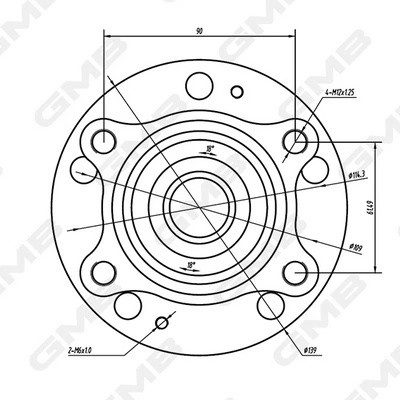 Ступица передняя GH34880 GH34880 GMB