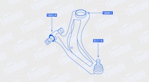 Сайлентблок рычага передней подвески заднийQashqai X-Trail (T31/T32) Koleos SB82 SB824 FINWHALE