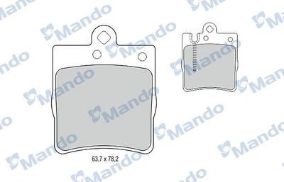 Колодки тормозные MERCEDES C (W203),CLK (C209) задние (4шт.) MANDO MBF015664 MANDO