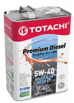 Масло моторное TOTACHI PREMIUM DIESEL CJ-4/E9/SM/A3/B4 5W40 синт.4л 11704 TOTACHI