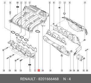 прокладка дроссельной заслонки!\ Renault 8201666468 RENAULT