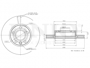 Диск тормозной передний BRD-20306 UNIO