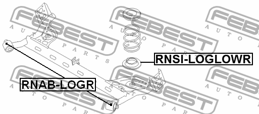 Сайлентблок задн балки RENAULT LOGAN, SANDERO, DUSTER RNAB-LOGR RNAB-LOGR FEBEST