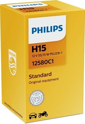 Лампа 12V H15 15/55W PGJ23t-1 PHILIPS 12580C1 PHILIPS