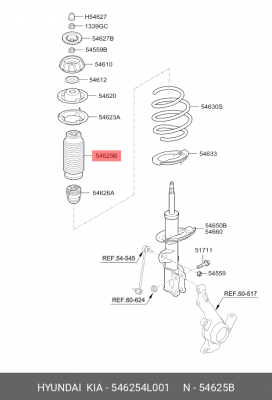 ЧЕХОЛ ПЕР.СТОЙКИ  SLR 54625-4L001 546254L001 HYUNDAI KIA