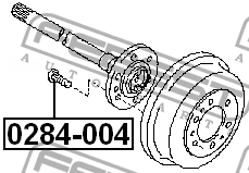 Шпилька колесная NISSAN PATHFINDER R51 0284-004 0284-004 FEBEST