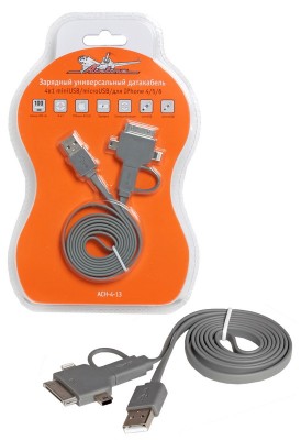 кабель универсальный ! 4 в 1, miniUSB/microUSB/Lightning/30-pin \ ACH-4-13 AIRLINE