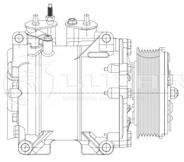 Компрессор кондиц. для а/м Honda Accord VII (02-) 2.0i/2.4i  LCAC23BB LCAC23BB LUZAR