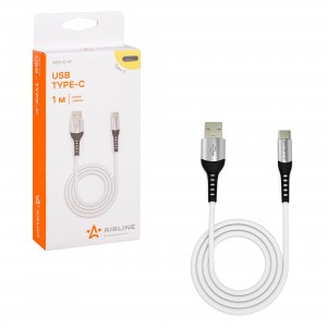 Кабель для телефона "AIRLINE" USB - Type-C 1м ACH-C-47 AIRLINE
