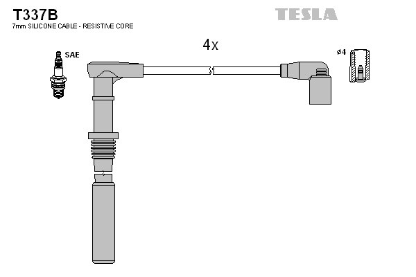 к-кт проводов!\ CHERY A1/Kimo 1.3 T337B TESLA