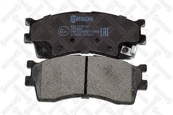 колодки дисковые п.! с антискр. пл.\Kia Clarus 1.8i-2.0i 99-00/Carens I 1.8i 16V 426-032B-SX STELLOX