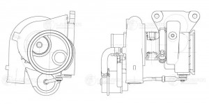 Турбокомпрессор для ам Peugeot Boxer III ,Citroen Jumper III (06-) 2.2D (TD03) ( LAT 2022 LUZAR