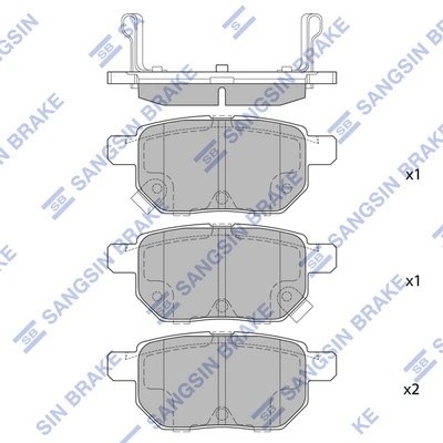 Колодки тормозные дисковые Toyota Auris 1.4VVT-i -2.2D 07/Yaris 1.0VVT-i 06 SP20 SP2094 SANGSIN