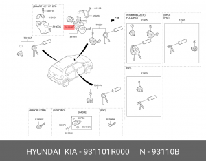 KIA RIO (2011>) 931101R000 HYUNDAI KIA