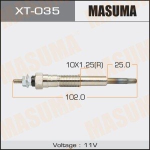 свеча накаливания! 11V\ Toyota Caldina/Lucida/Hiace 1KZ-TE/3C-T/TE 93> XT-035 MASUMA