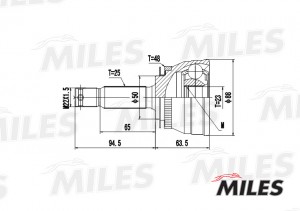 ШРУС наружный HYUNDAI GETZ 1.5 03- (с ABS) (SKF VKJA5751) GA20166 GA20166 MILES