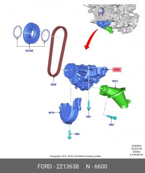 Насос масляный FORD Transit (16-) OE 2213638 FORD