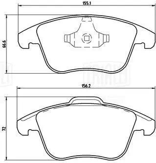 Колодки торм. для а/м Ford Mondeo IV (07-) диск. перед. (керам.) (PF 1009CR) PRO PF1009CR TRIALLI