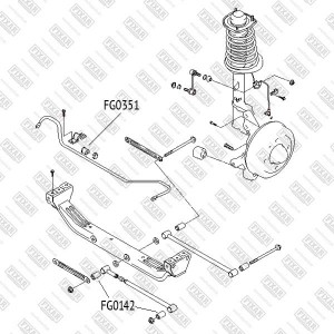 сайлентблок рычага!\ Hyundai Tucson 04> FG0142 FIXAR