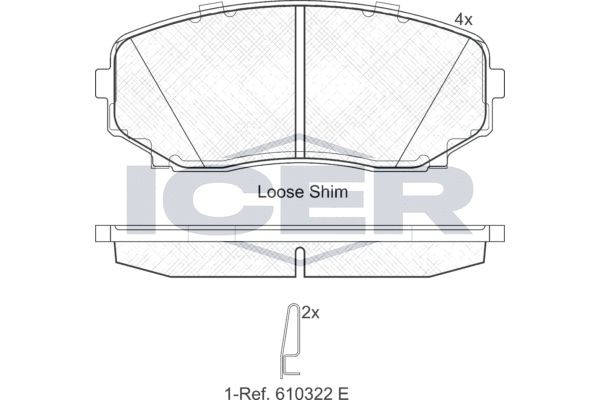 181962 колодки дисковые передние!\ Mazda CX-7 MZR DISI Turbo 07> 181962 ICER