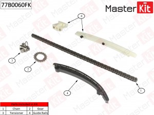 Комплект цепи ГРМ Opel Astra H 1.4 04 77B0060FK 77B0060FK MASTER KIT