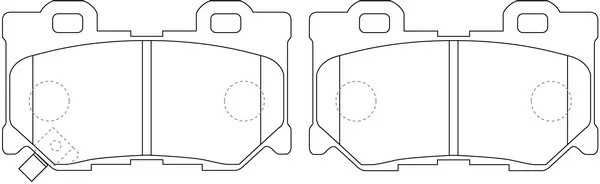 Колодки дисковые INFINITI FX35/45/50 S51 08-, G37 36 09- BP50396 BP50396 SB NAGAMOCHI